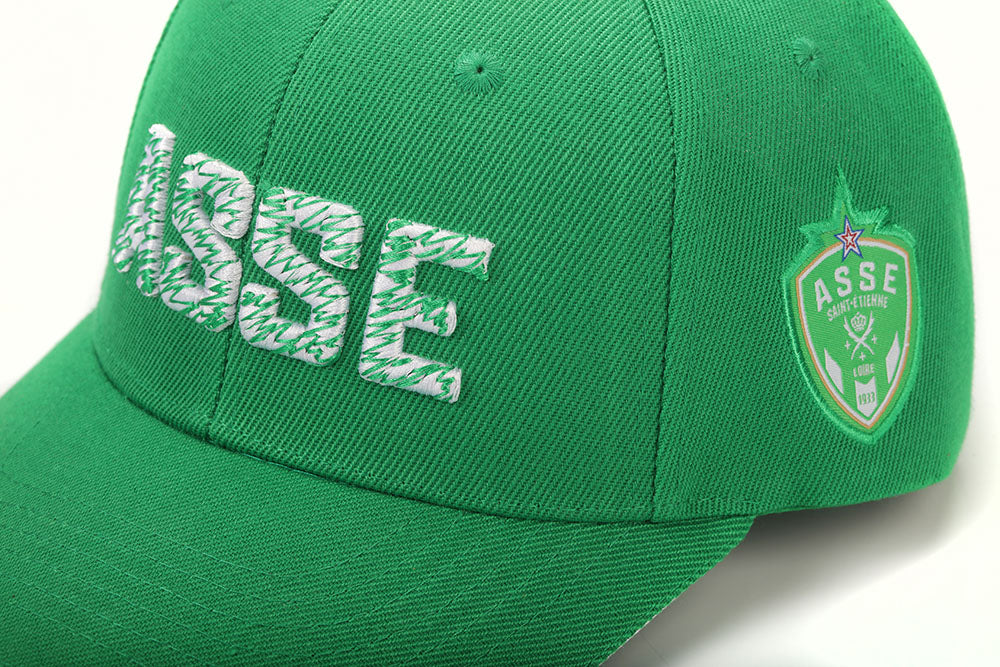 Casquette verte supporter broderie 3D ASSE