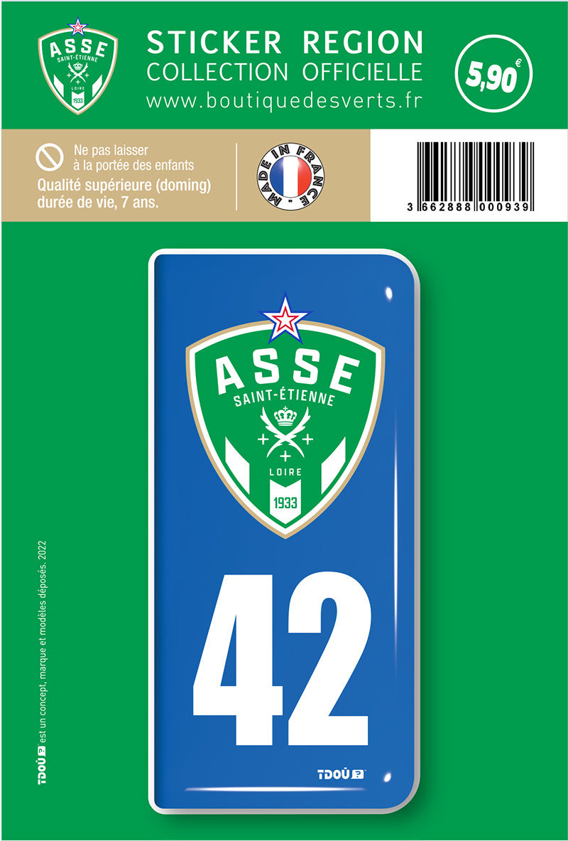 ASSE license plate sticker