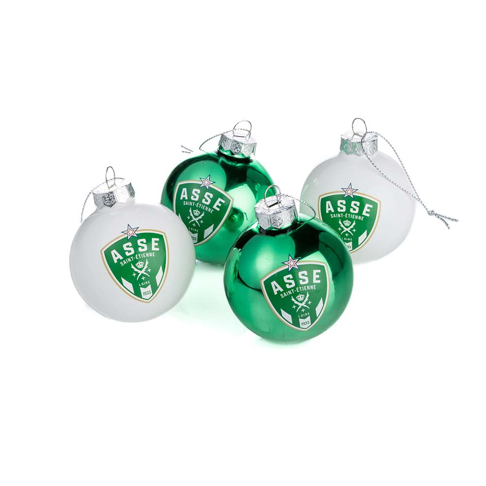 Set of 4 ASSE Christmas balls