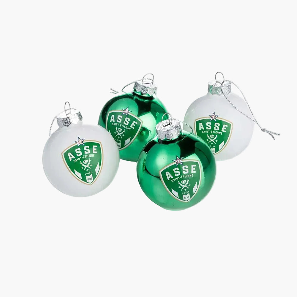 Set of 4 ASSE Christmas balls