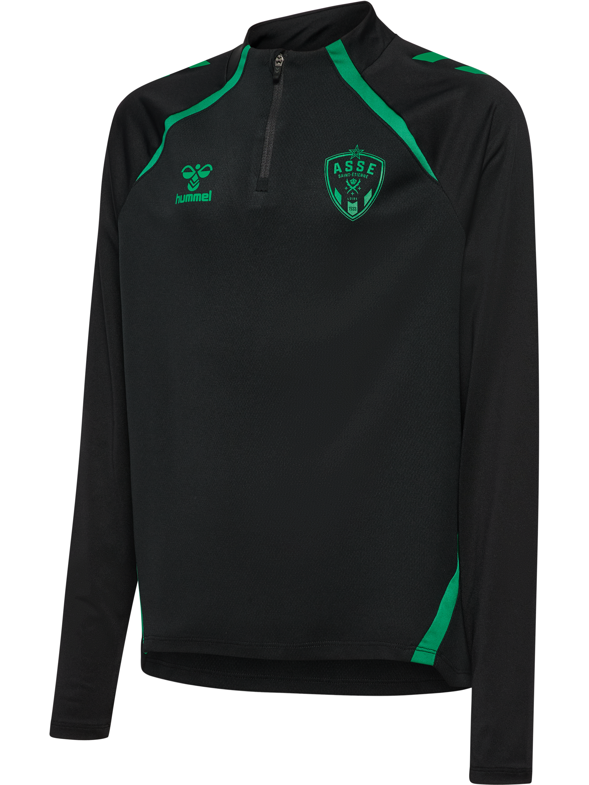 Sweat half-zip enfant entraînement noir 2025-2026