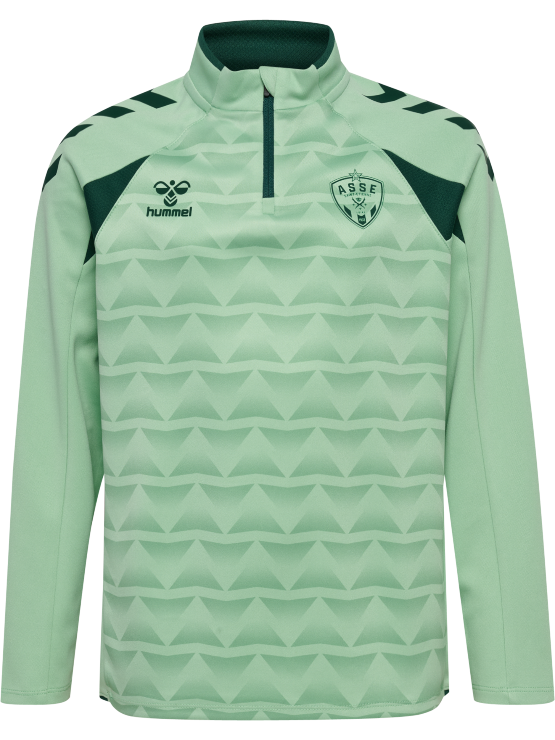 Sweat entraînement demi-zip enfant vert clair 2026-2027
