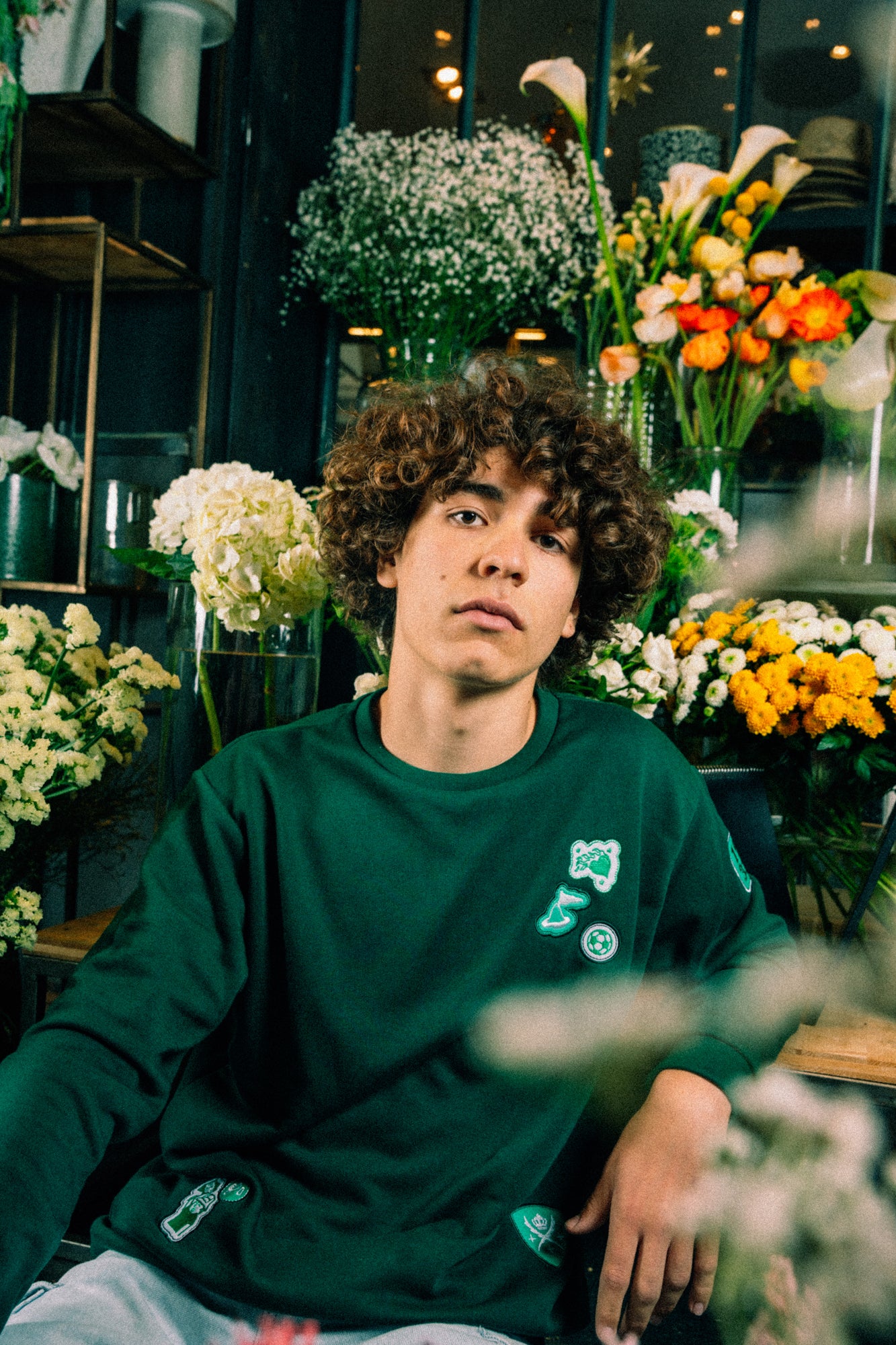 Sweat crewneck vert STEPH'