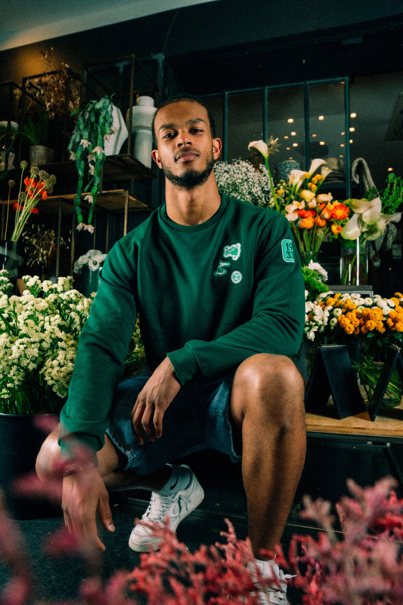 Sweat crewneck vert STEPH'