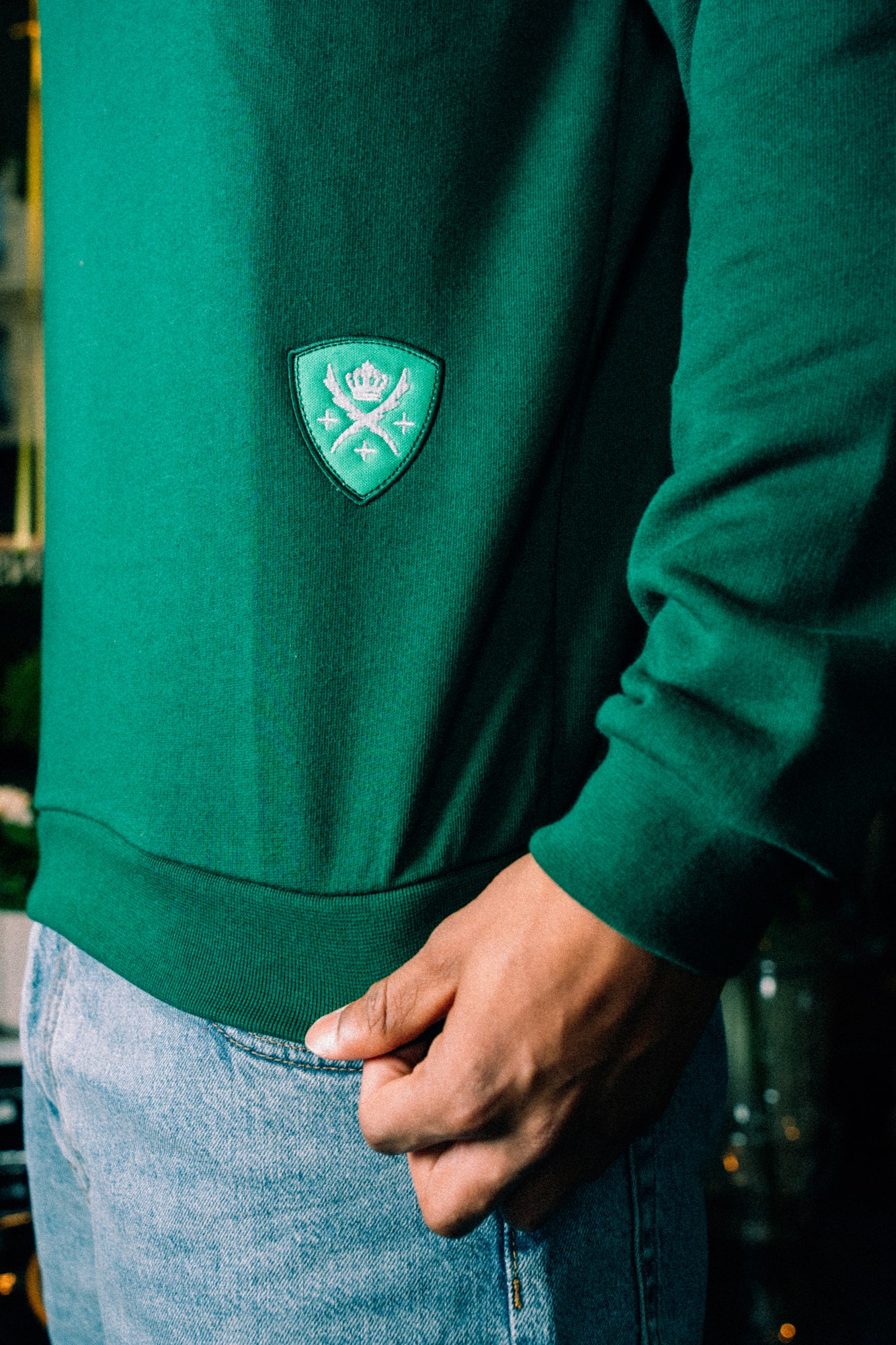 Sweat crewneck vert STEPH'