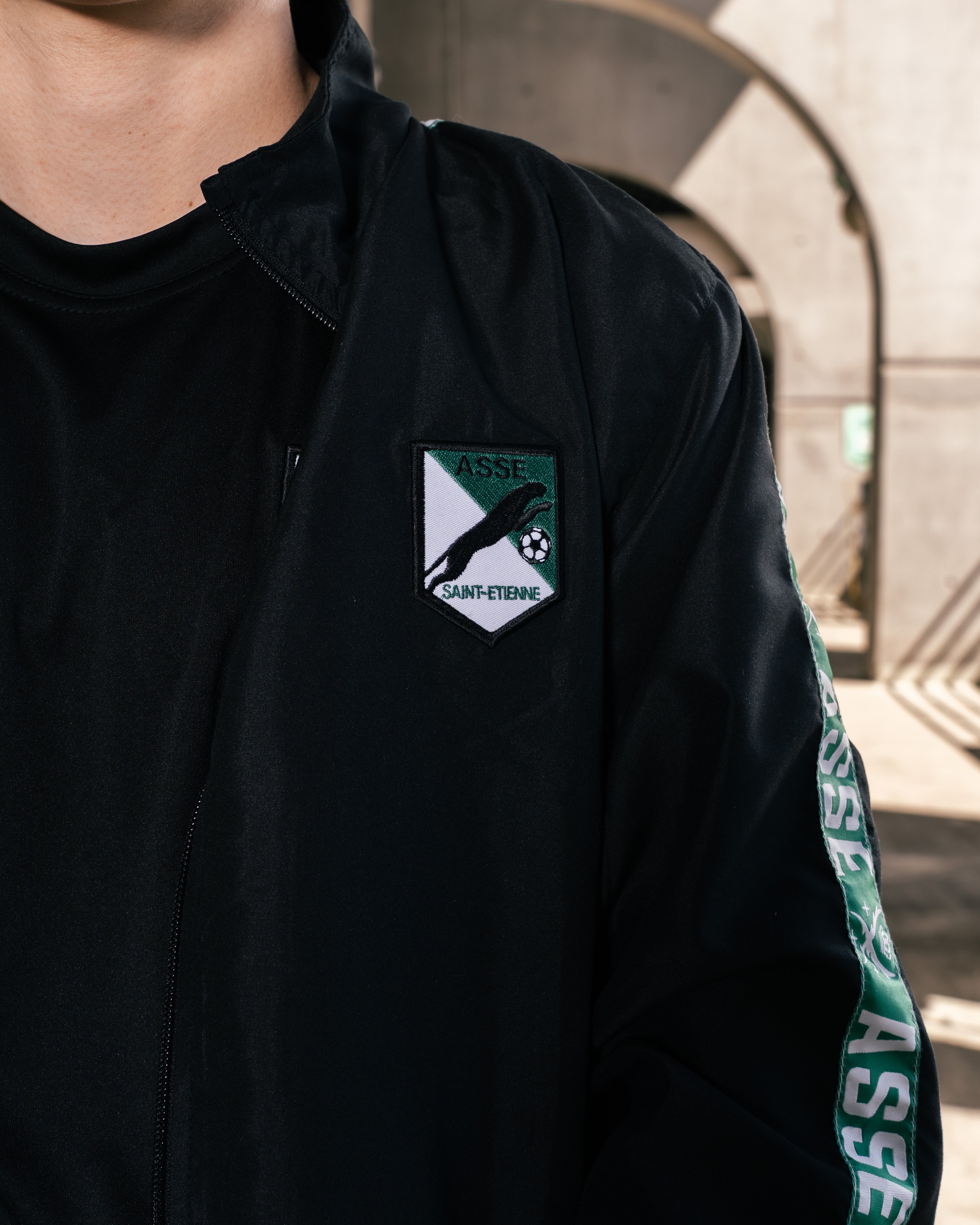 Veste de survêtement microfibre héritage noire