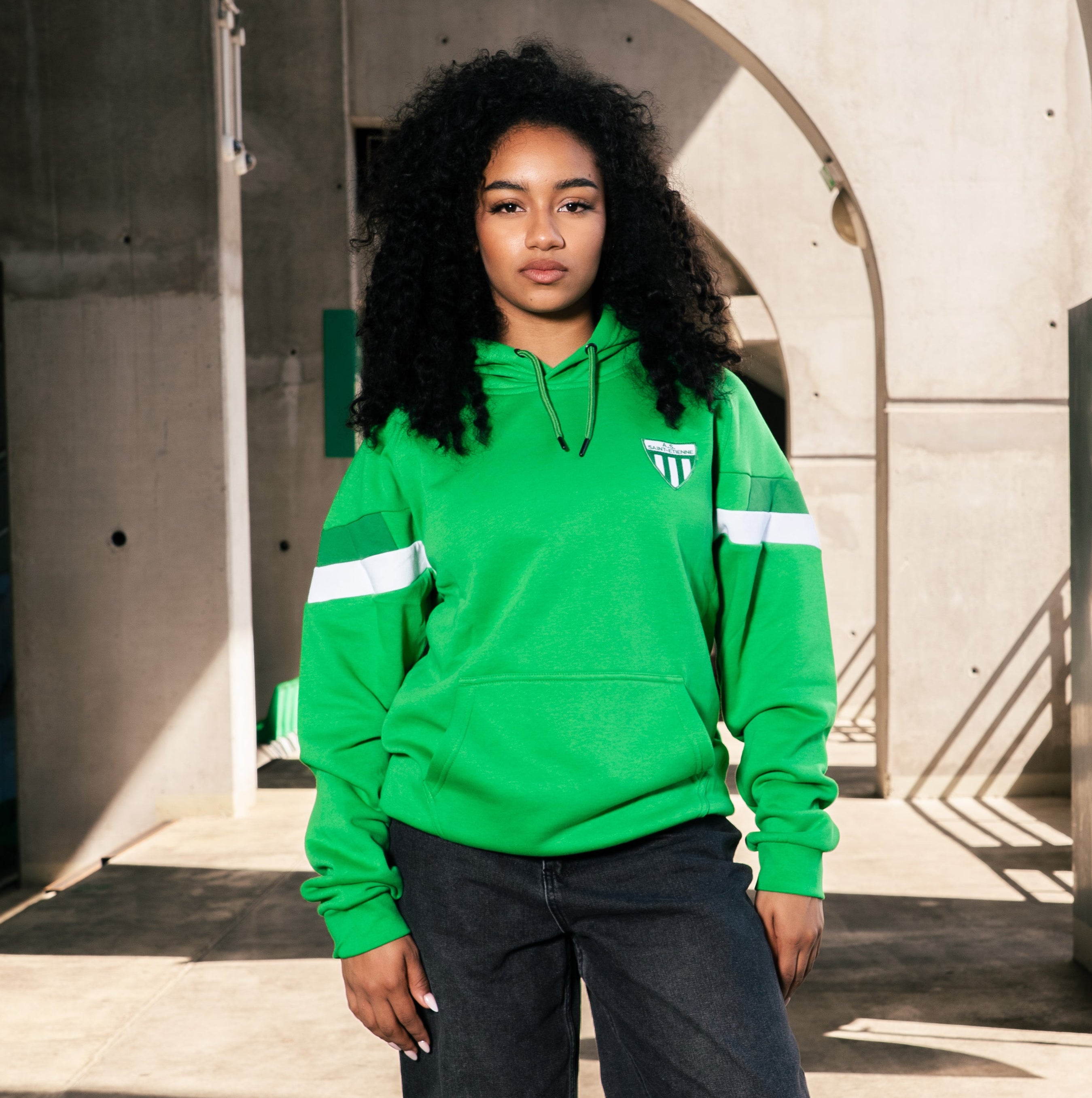 Sweat capuche héritage vert