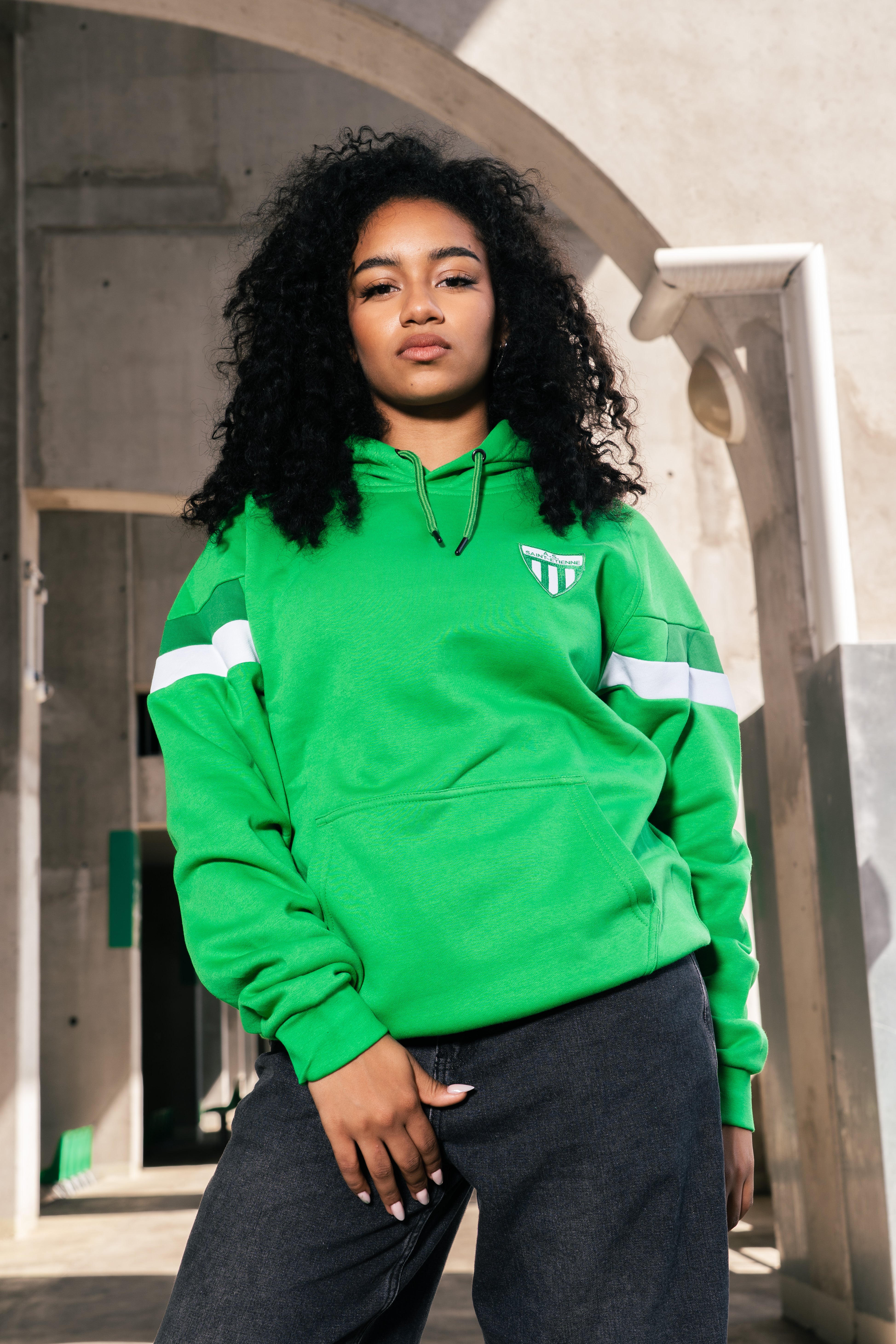 Sweat capuche héritage vert
