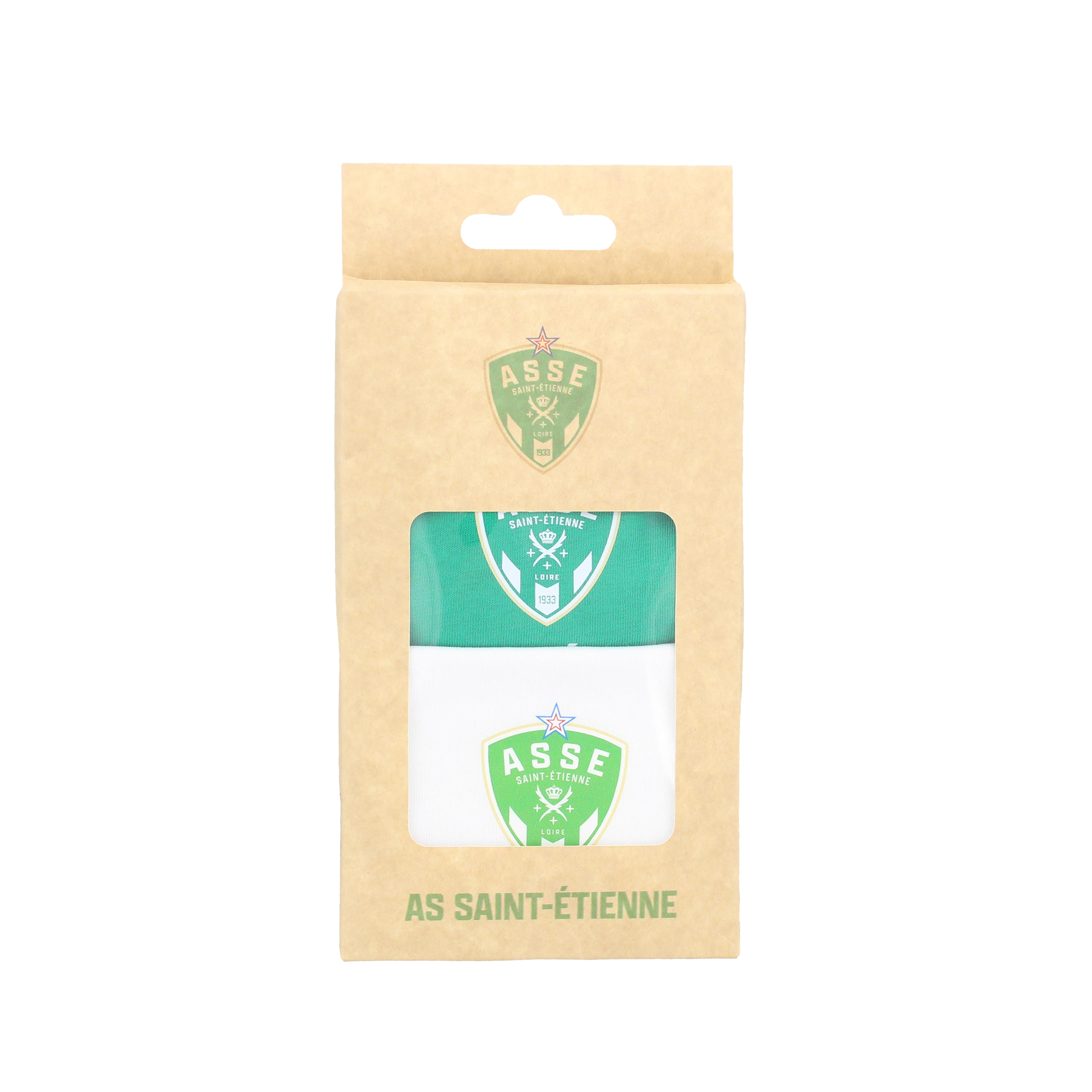 Lot de 2 bavoirs logo ASSE