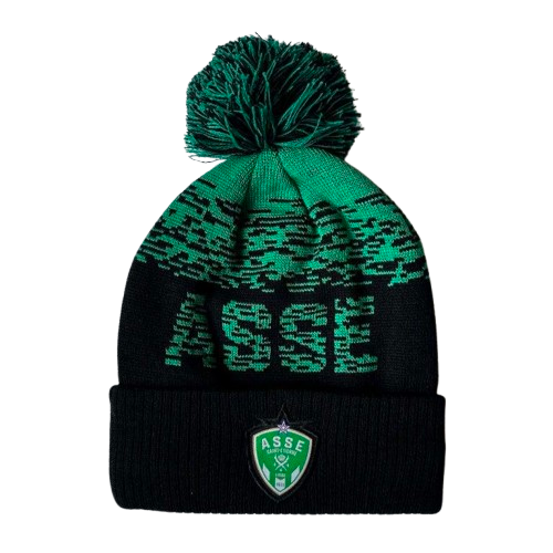 ASSE green gradient pompom hat