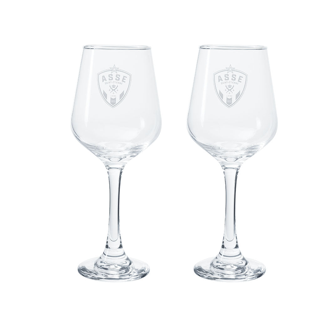 Lot De 2 Verres à Vin Faits Main - Couleur Navy - Artisanaux