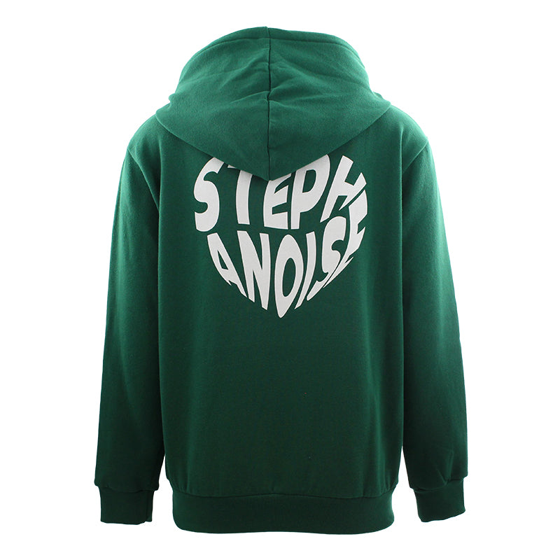 Sweat capuche cœur Stéphanoise vert