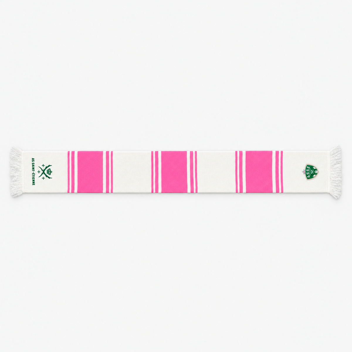 Écharpe jacquard à bandes rose