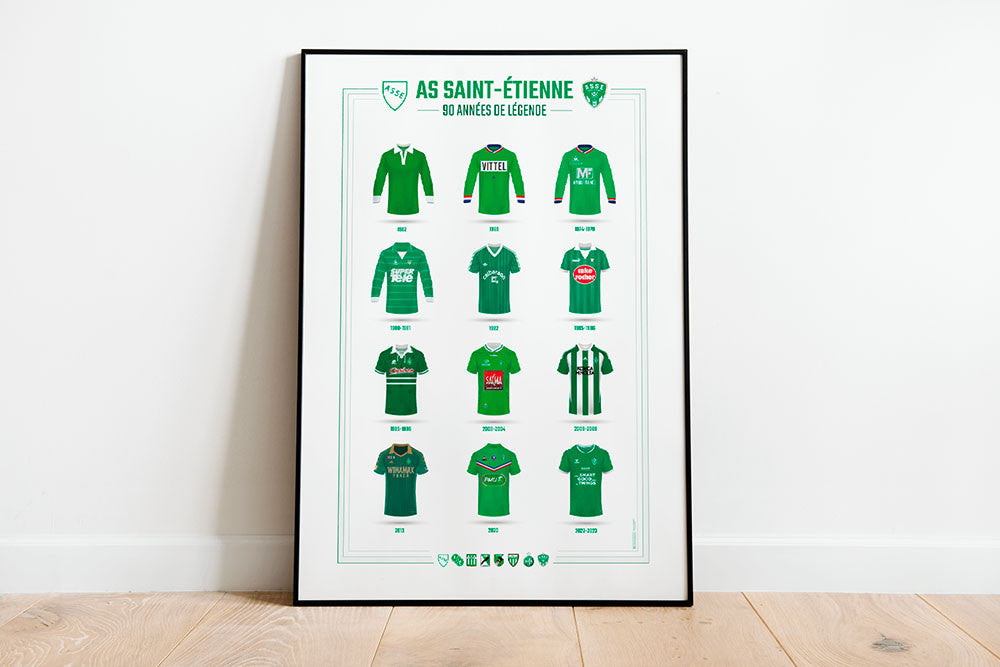 ASSE jersey poster "90 years of legends"