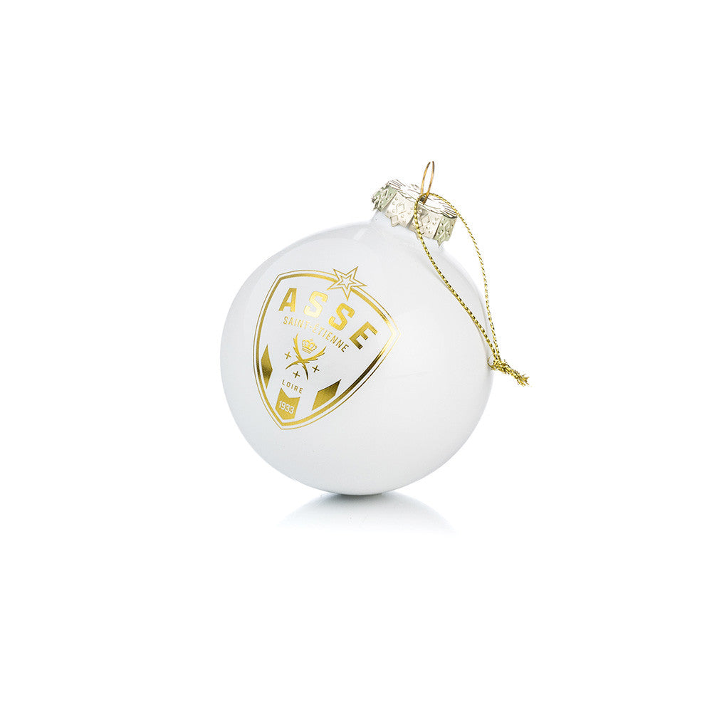 ASSE WHITE AND GOLD CHRISTMAS BALL