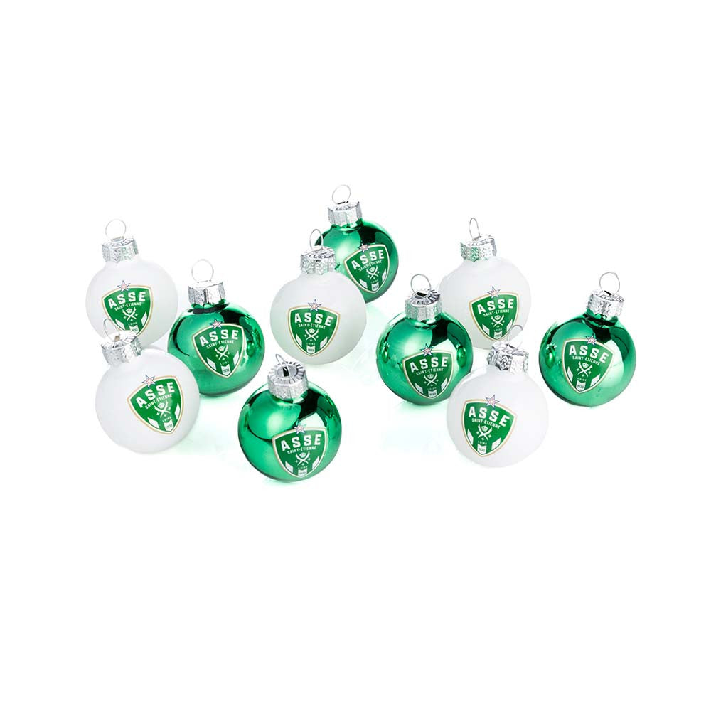 SET OF 10 MINI CHRISTMAS BALLS ASSE