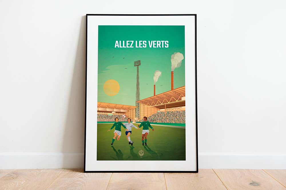 AS Saint-Etienne “Allez les Verts” poster