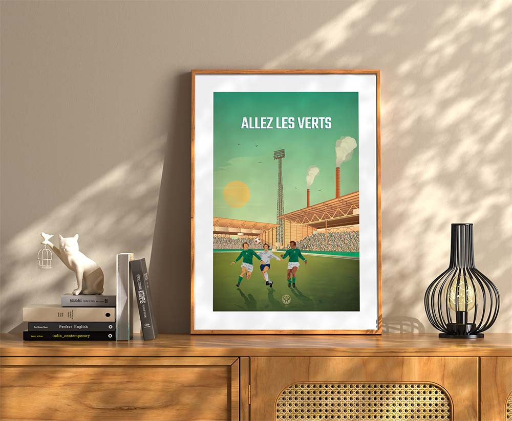 AS Saint-Etienne “Allez les Verts” poster