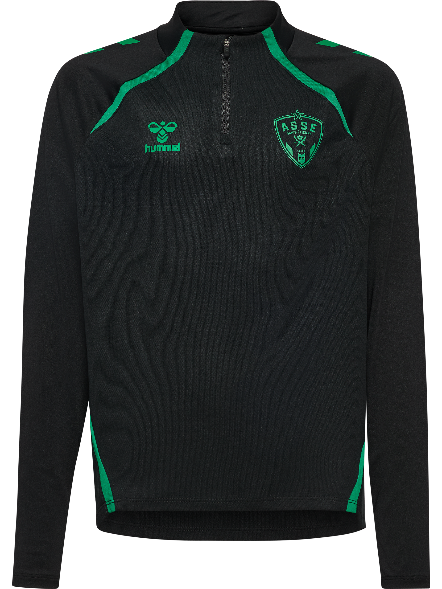 Sweat half-zip enfant entraînement noir 2025-2026