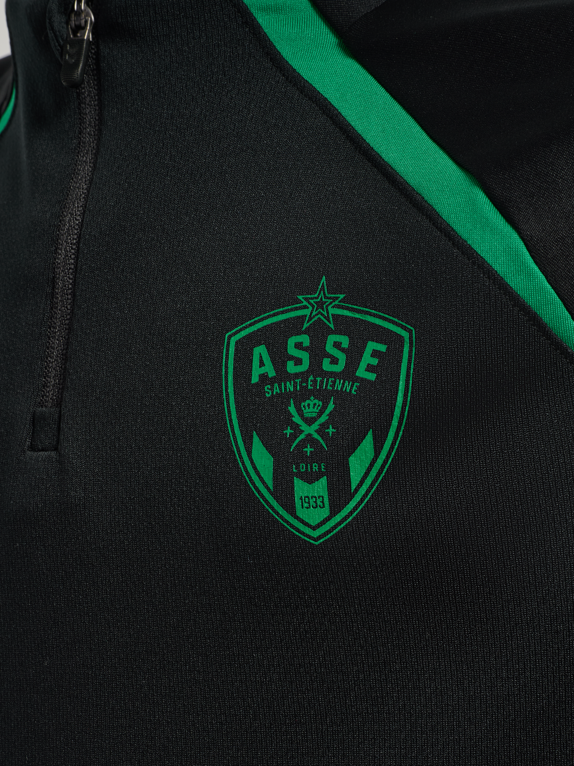 Sweat half-zip enfant entraînement noir 2025-2026