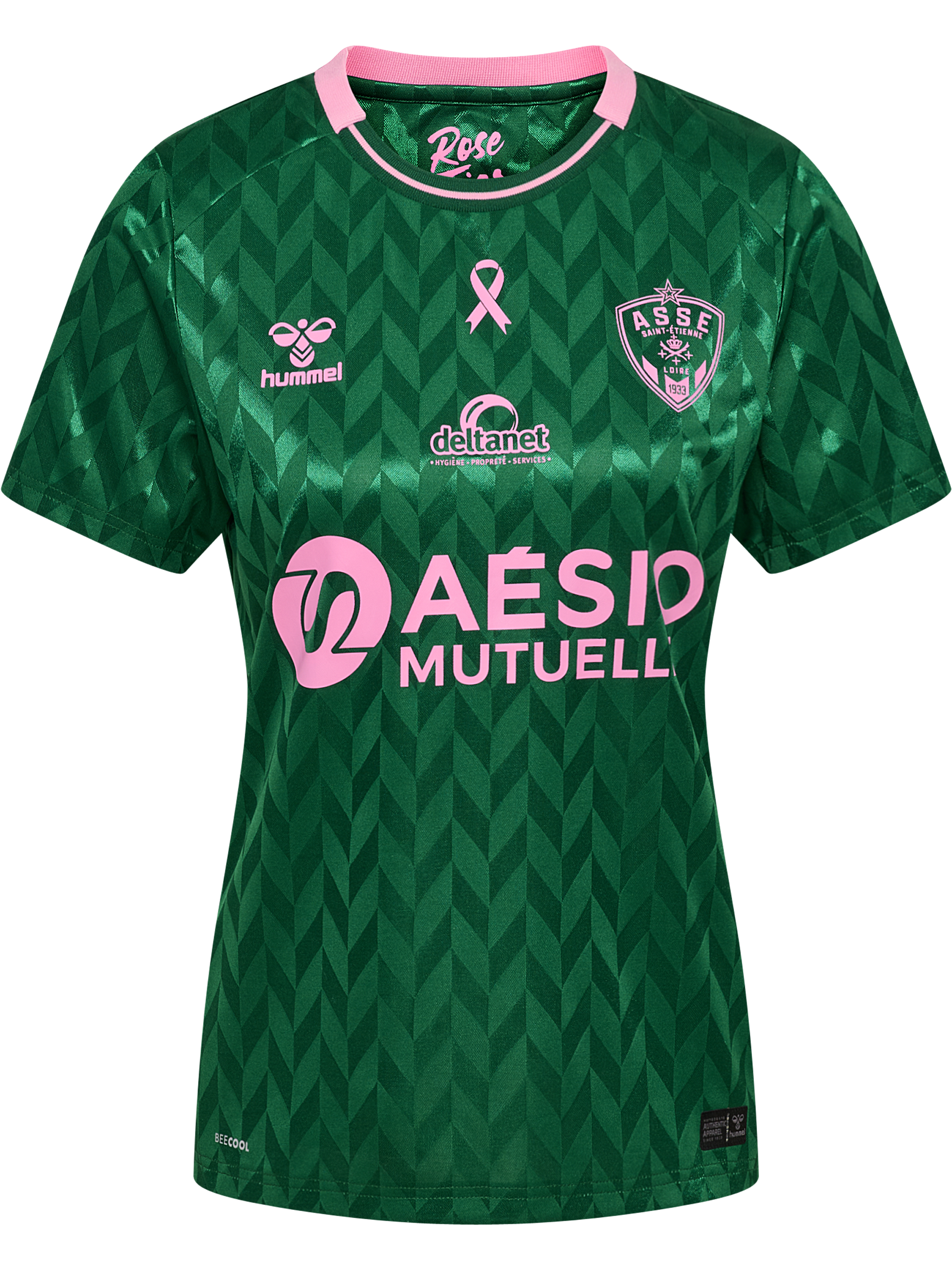 Maillot femme VERT "octobre rose" 2025-2026