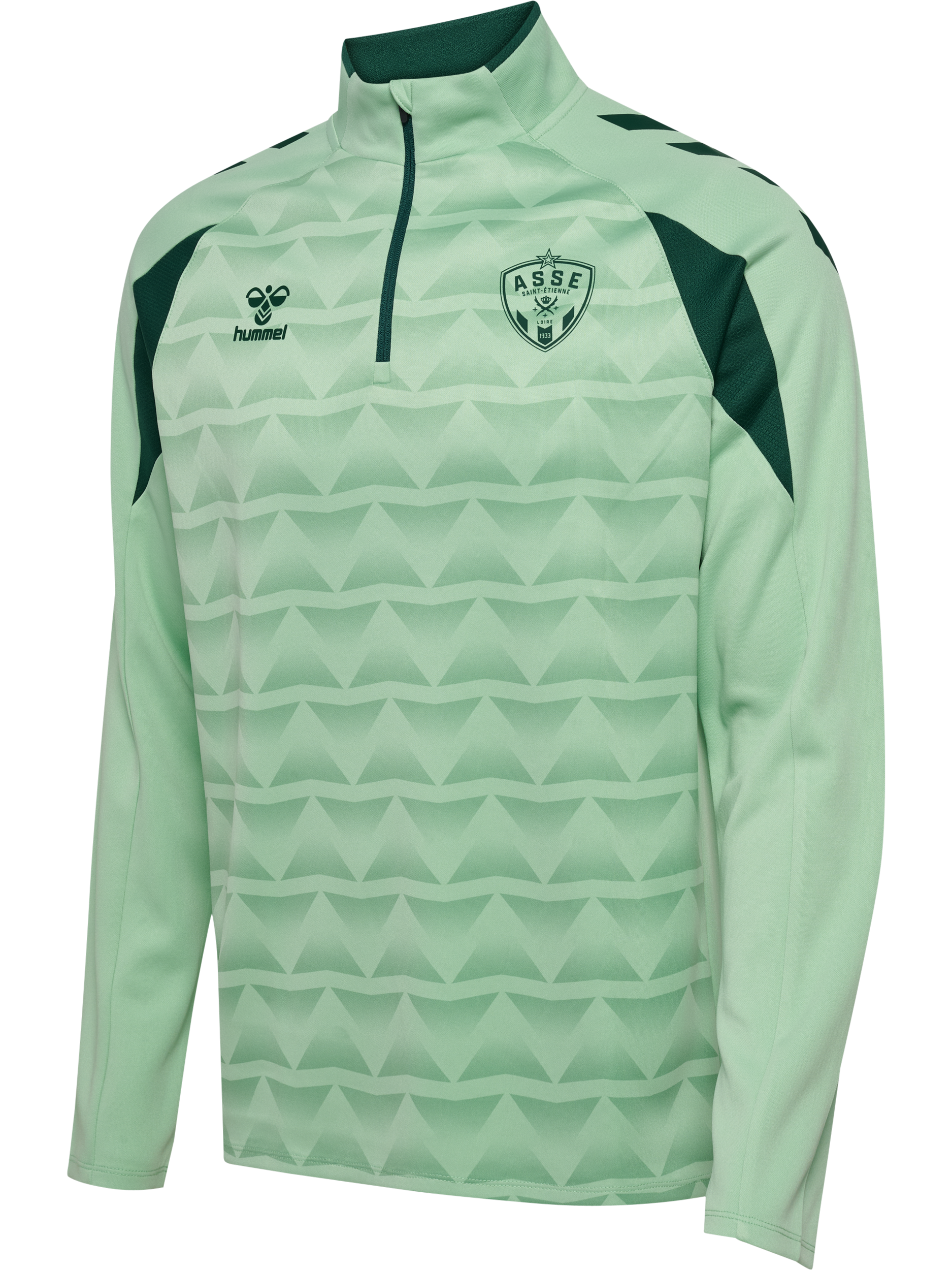 Sweat entraînement demi-zip vert clair 2026-2027