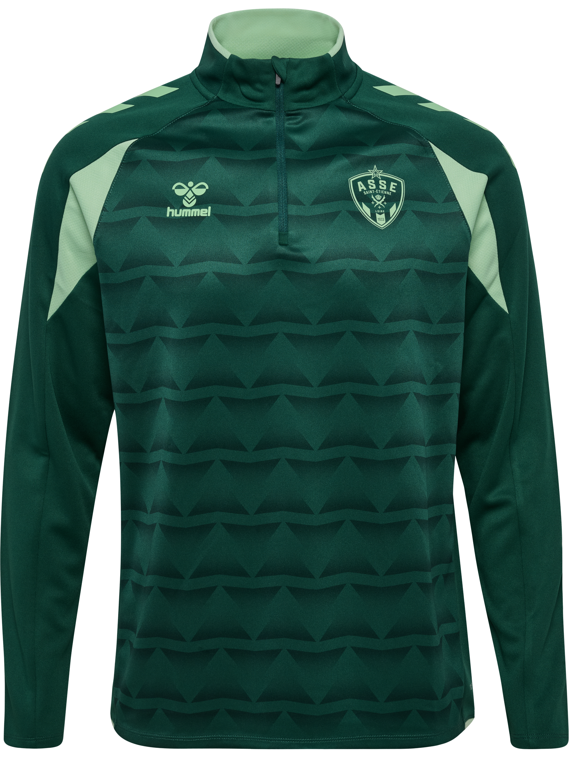 Sweat entraînement demi-zip vert foncé 2026-2027