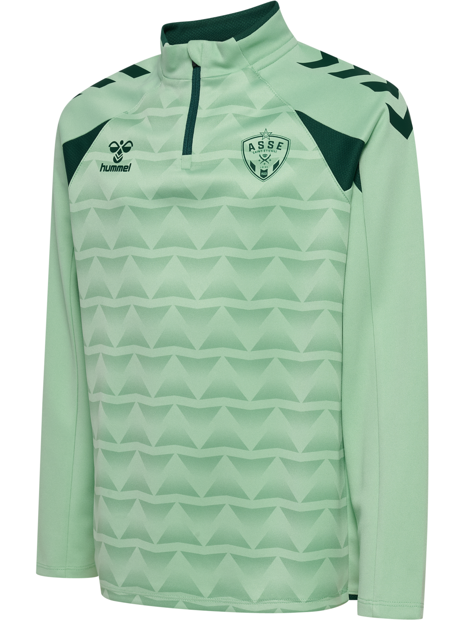 Sweat entraînement demi-zip enfant vert clair 2026-2027