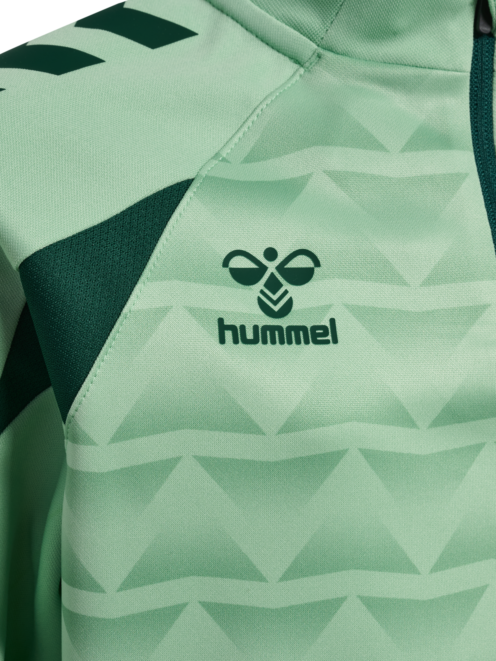 Sweat entraînement demi-zip enfant vert clair 2026-2027