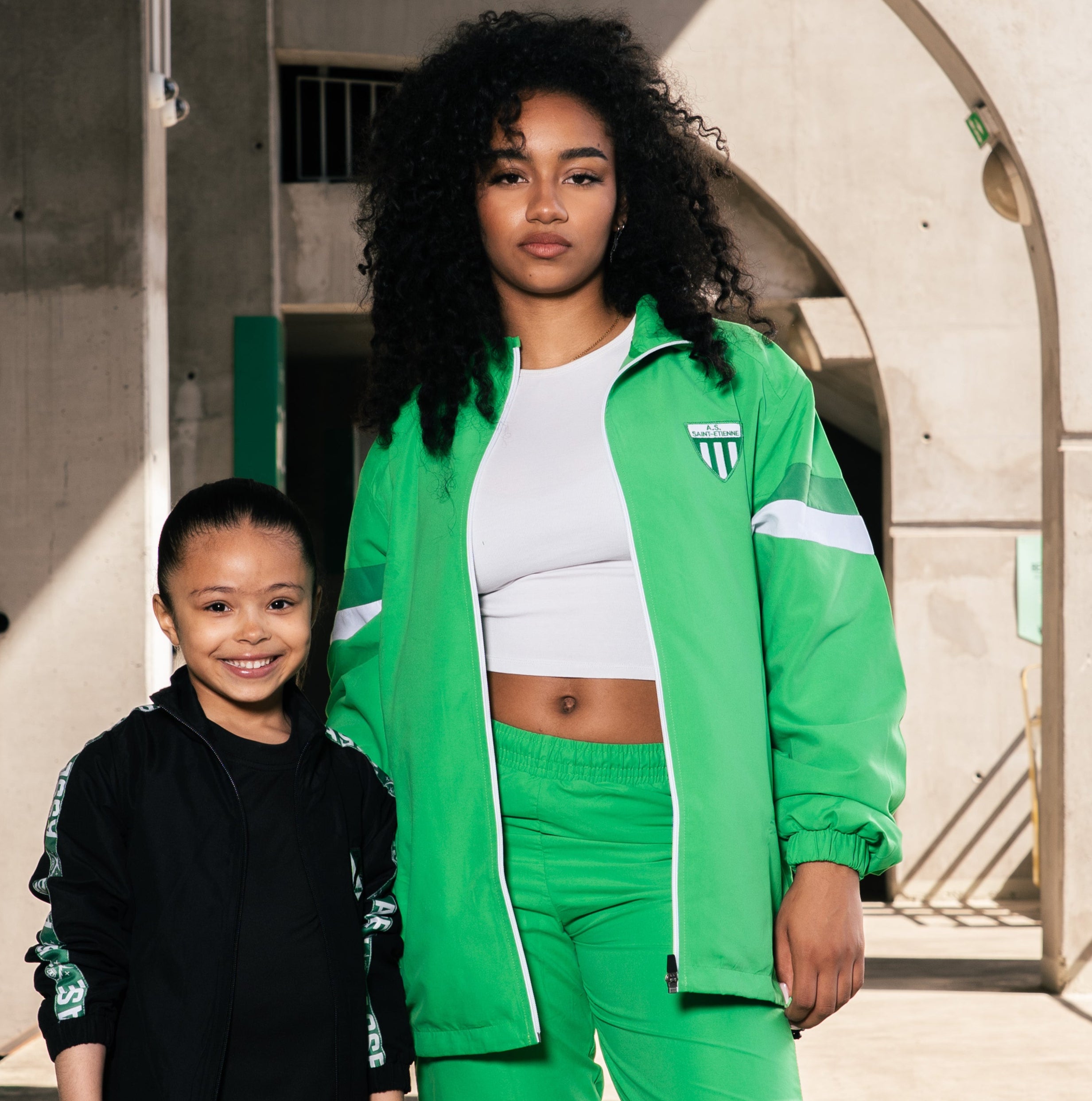 Veste de survêtement microfibre héritage verte