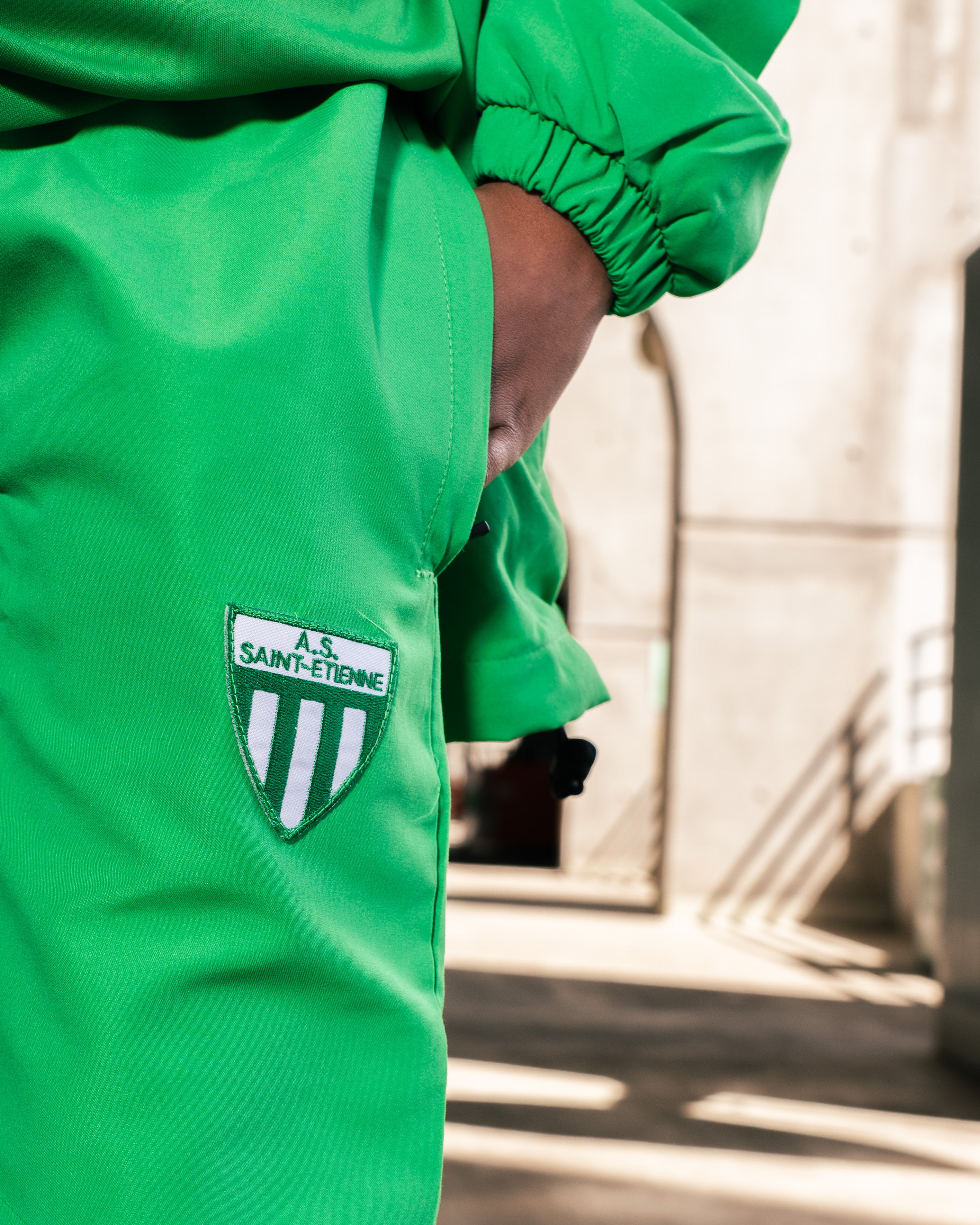 Bas de survêtement microfibre enfant héritage vert