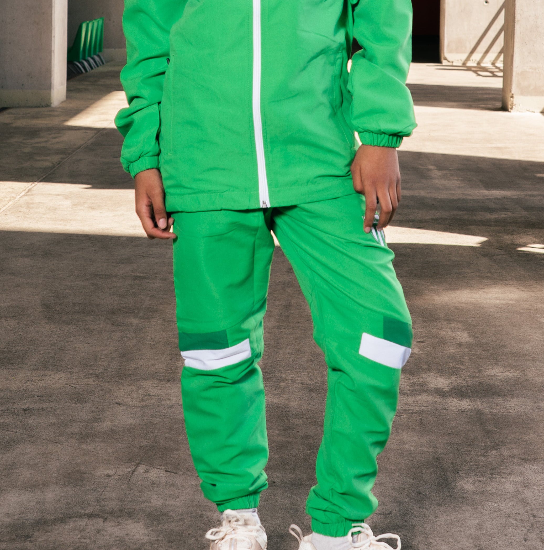 Bas de survêtement microfibre enfant héritage vert