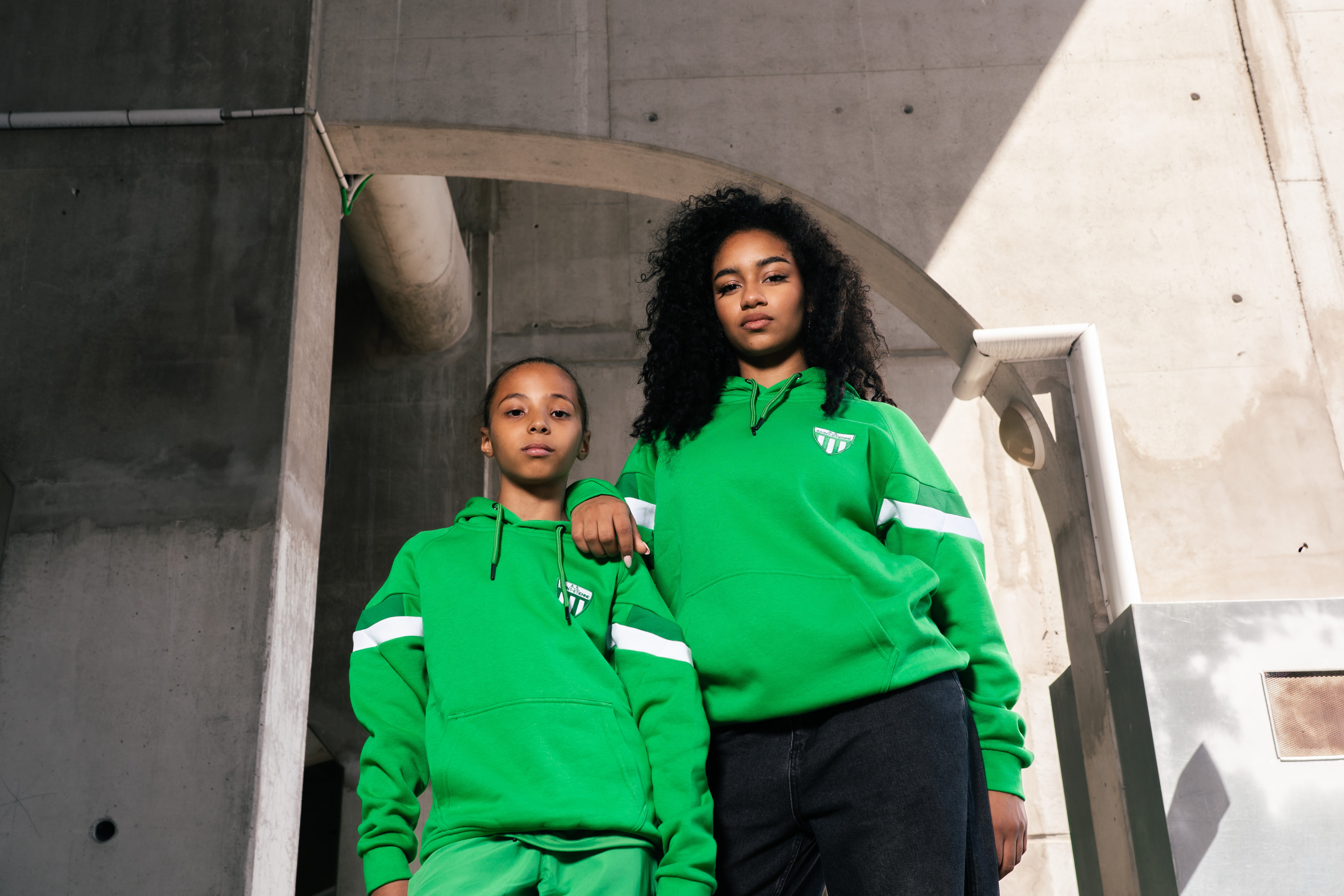 Sweat capuche enfant héritage vert