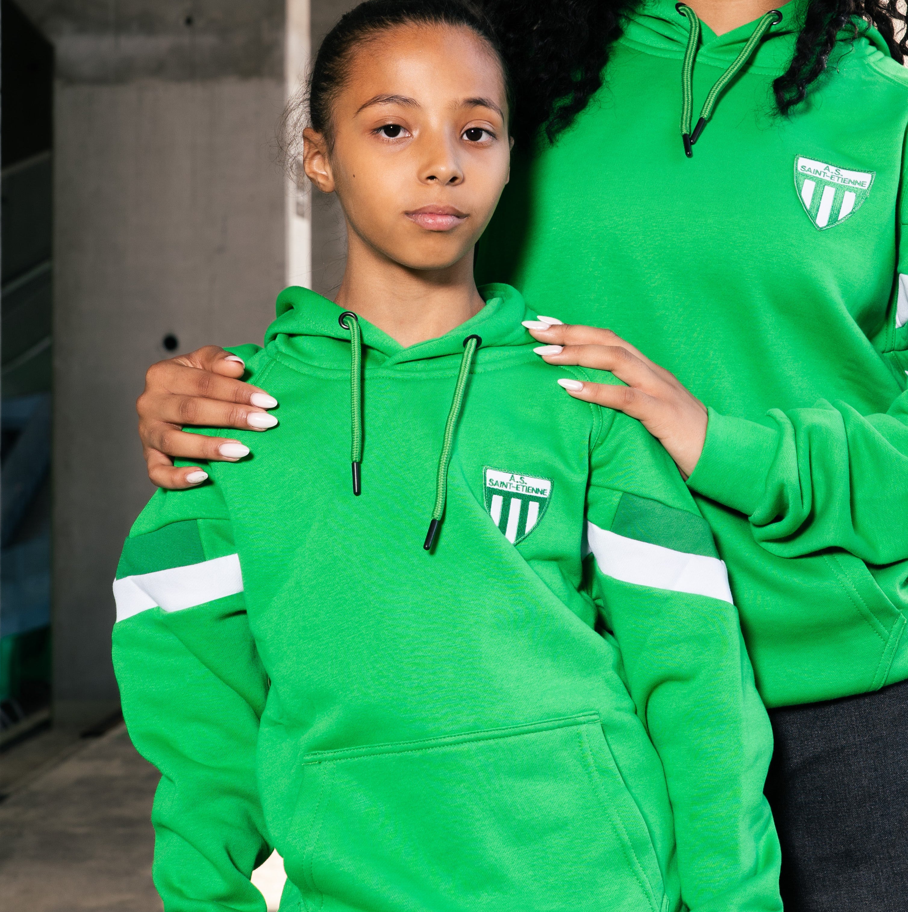 Sweat capuche enfant héritage vert
