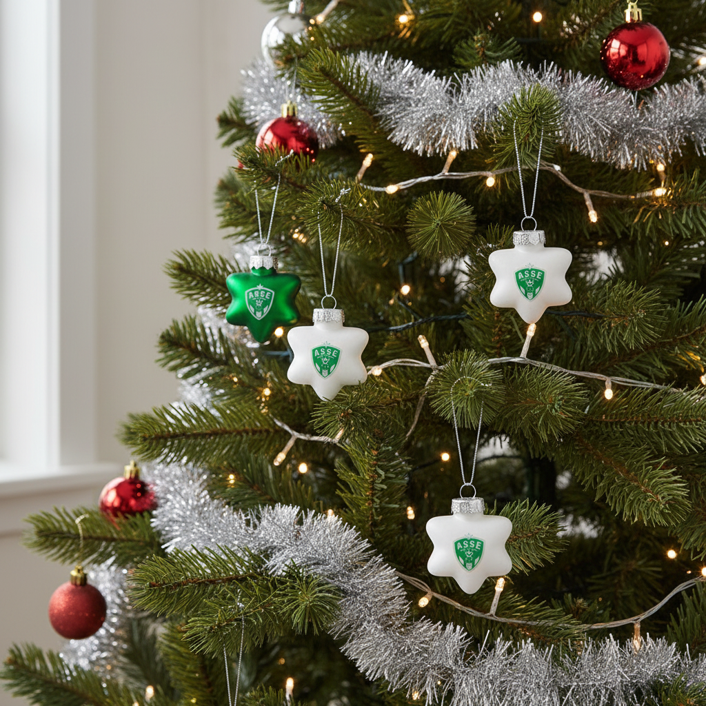 Lot de 4 boules de Noël étoiles