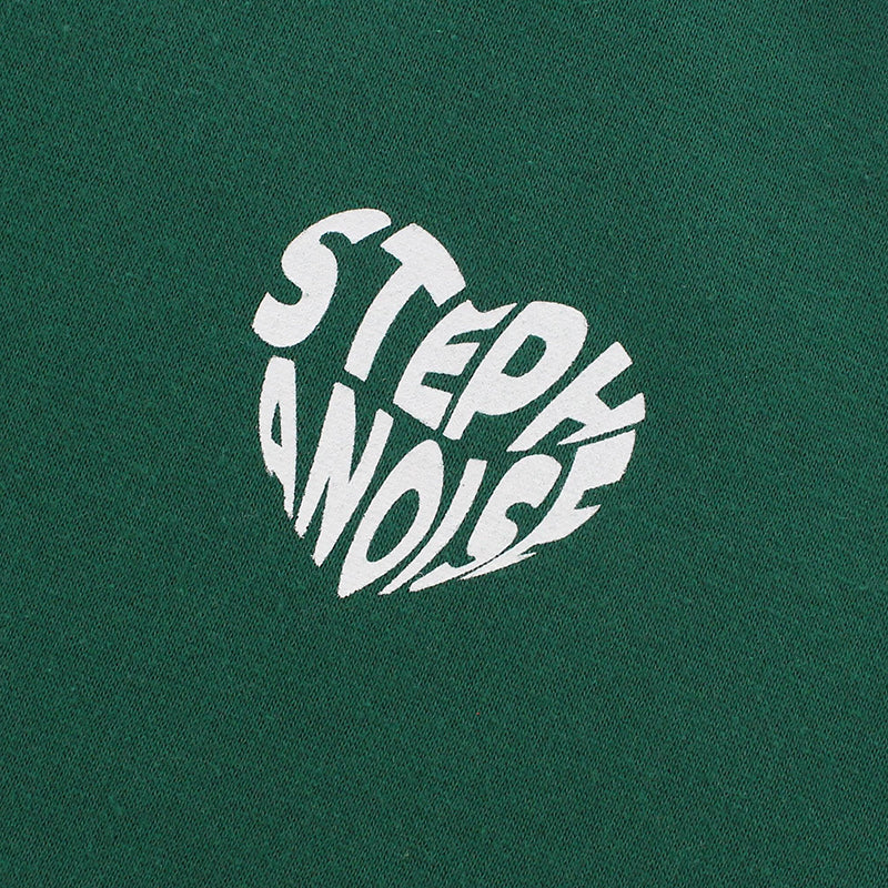 Sweat capuche cœur Stéphanoise vert