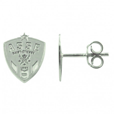 BOUCLE D'OREILLE LOGO ASSE ARGENT