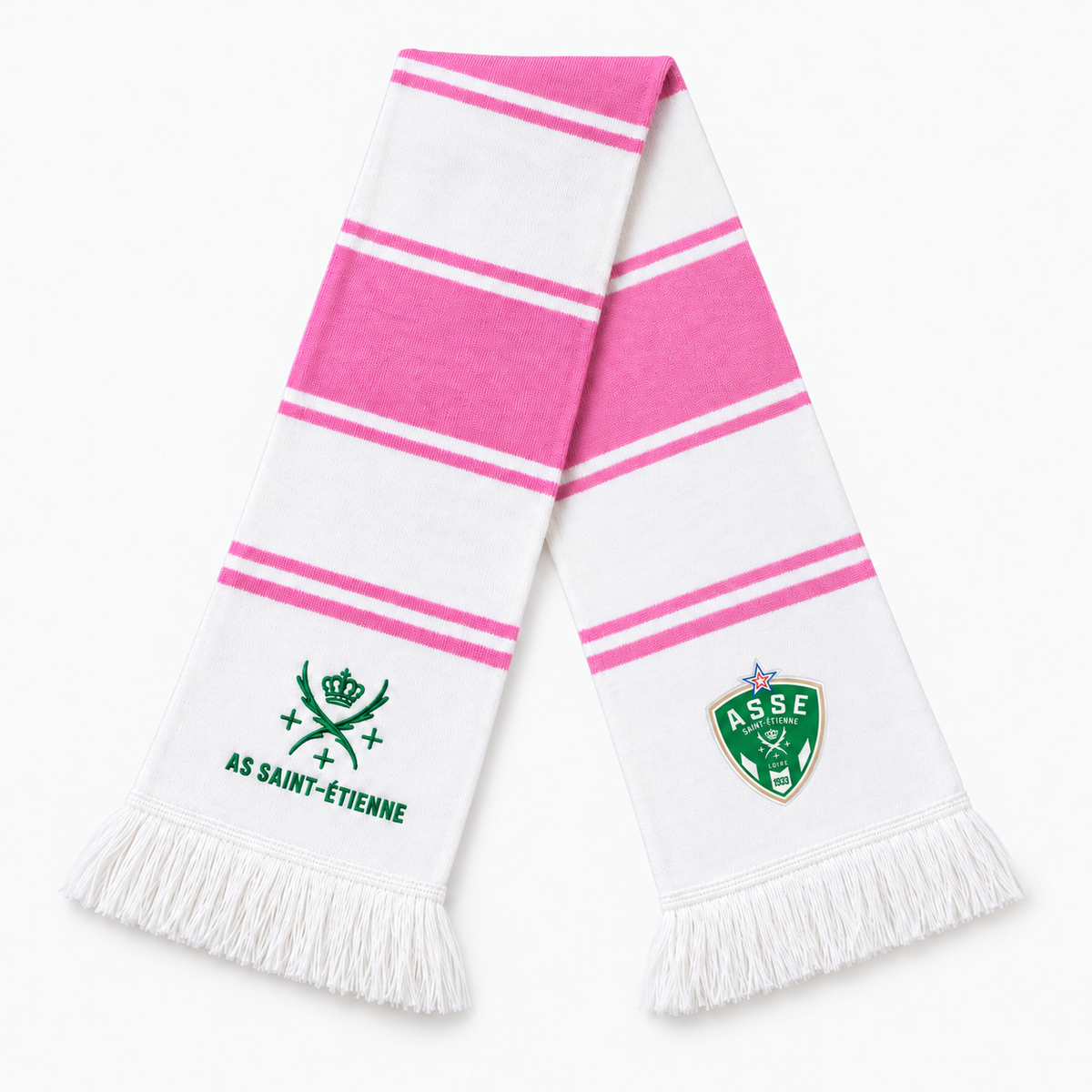 Écharpe jacquard à bandes rose