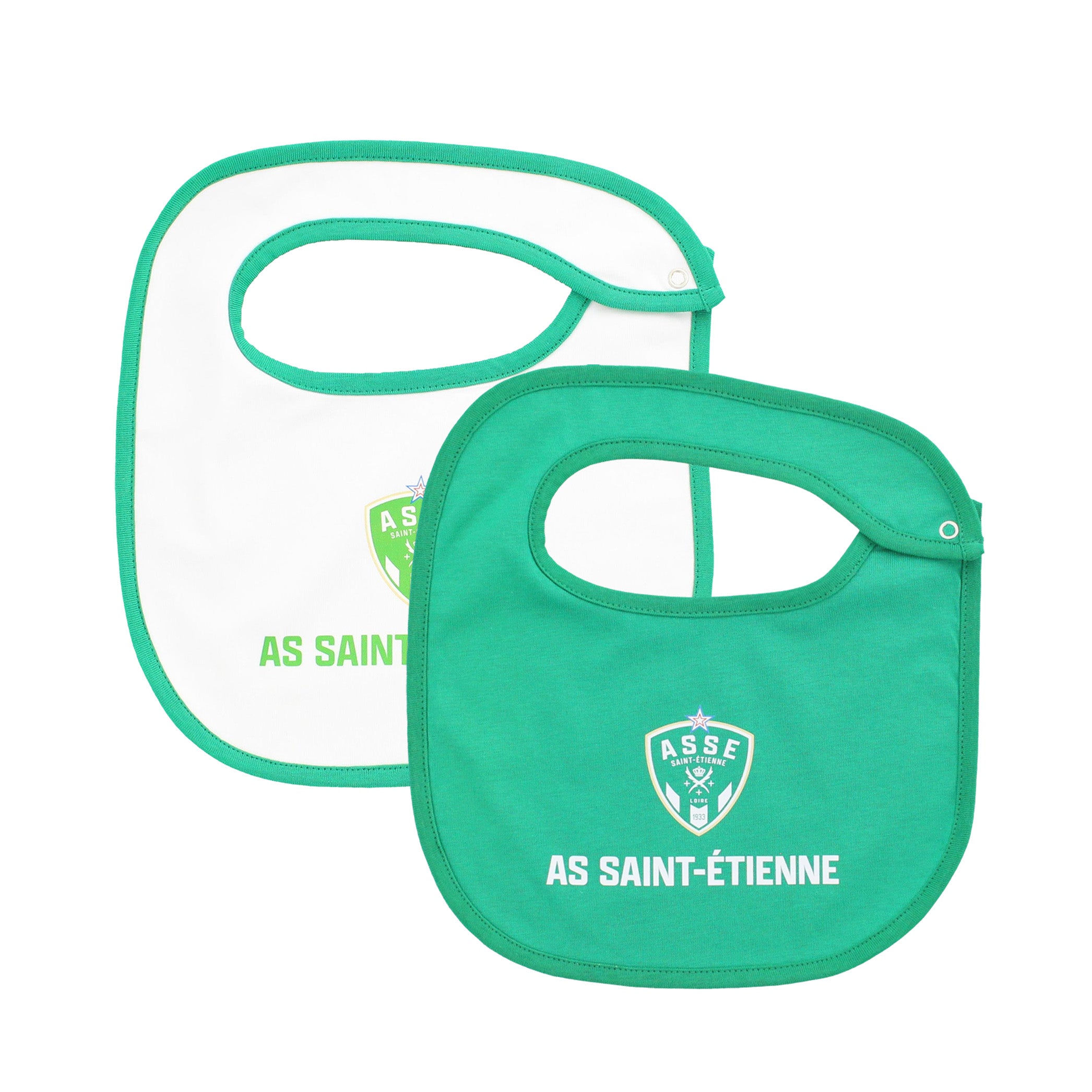 Lot de 2 bavoirs logo ASSE